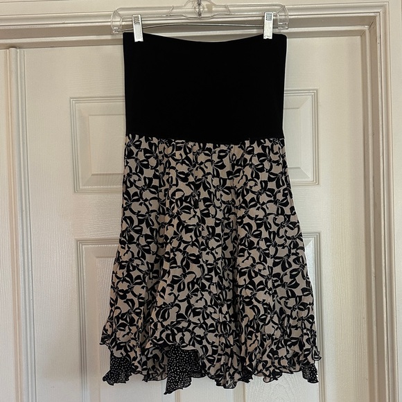 Cabi Reversible Skirt, Black/White/Cream, S - Picture 1 of 5